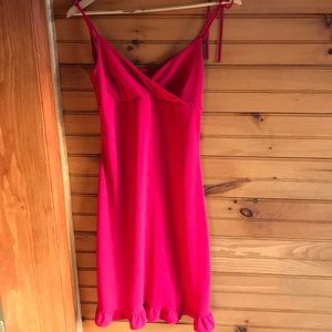 Express spaghetti strap bright red 3/4 dress